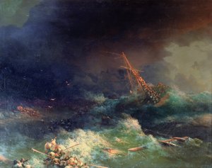 O desastre do navio Ingermanland em Skagerrake, perto da Noruega, em 30 de agosto de 1842